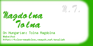 magdolna tolna business card